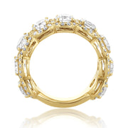 4.04 Carat Round Lab Grown Diamond in 14K Yellow Gold