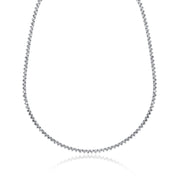 7.65 Cttw Round Diamond Tennis Necklace set in 14K White Gold