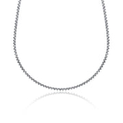 7.65 Cttw Round Diamond Tennis Necklace set in 14K White Gold