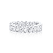 2.57 Cttw Marquise Cut Diamond 14K White Gold Eternity Band