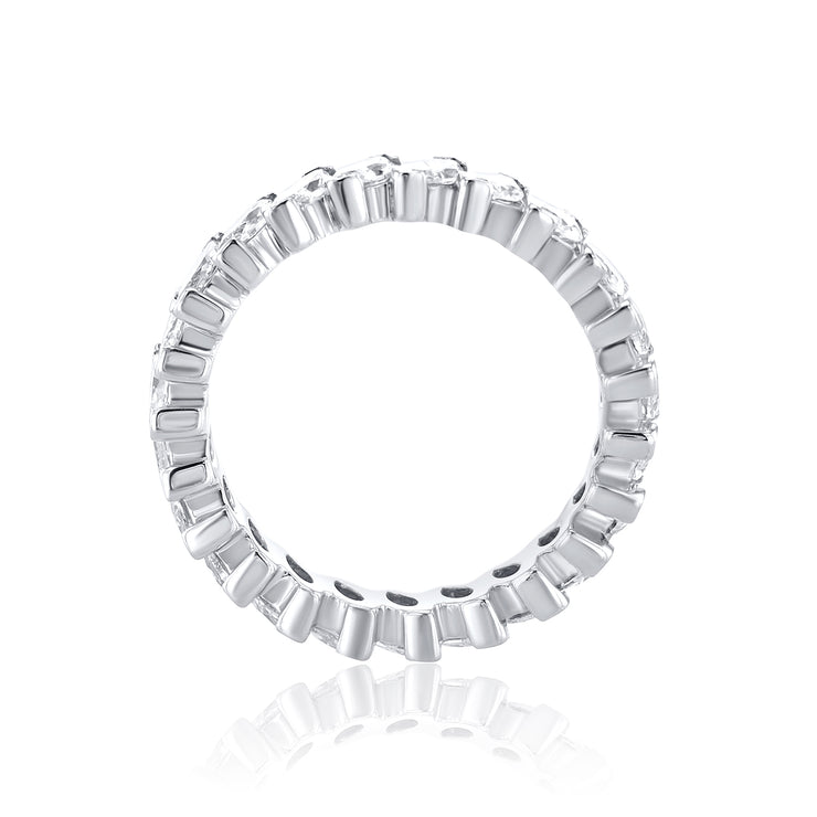 2.57 Cttw Marquise Cut Diamond 14K White Gold Eternity Band