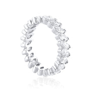 2.57 Cttw Marquise Cut Diamond 14K White Gold Eternity Band