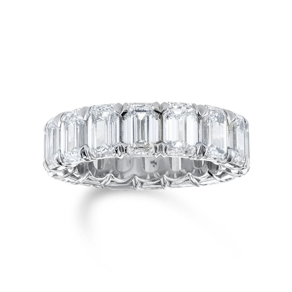 17 Stone Full Eternity Ring 4.50ct G/SI Diamonds In Platinum – All Diamond