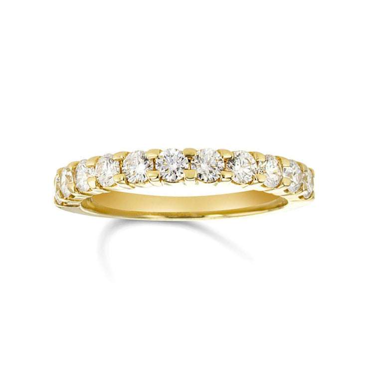 0.75 Cttw Round Diamond 14K Yellow Gold Half Band