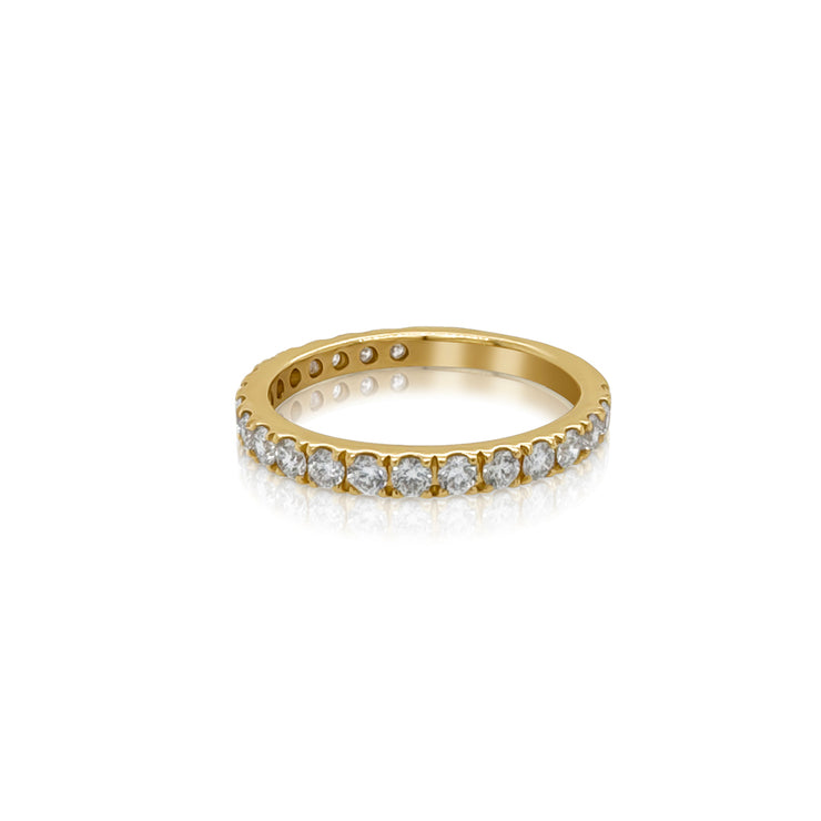 0.75 Carat Natural Diamond Band In 14K Yellow Gold