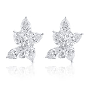 9.70 Carat Pear & Marquise Natural Diamond Earrings set in Platinum