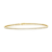 1.20 Carat Round Diamond Tennis Bracelet set in 14K Yellow Gold