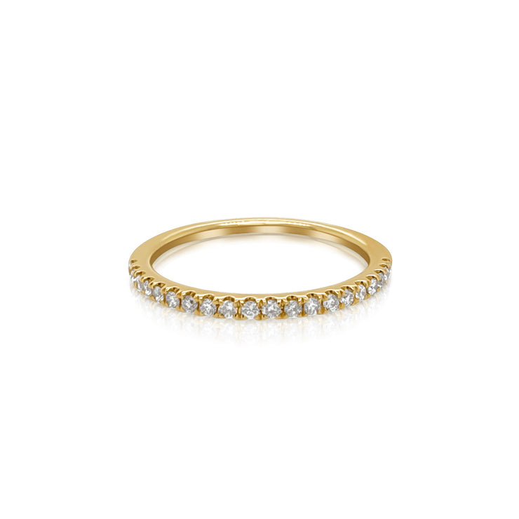 0.20 Carat Natural Diamond Halfway Band in 14K Yellow Gold