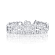 11.00 Carat Marquise and Baguette Diamond Art-Deco Bracelet set in Platinum