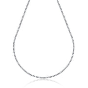 10.00 Carat 18" Lab Grown Tennis Necklace in 14K White Gold