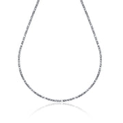 12.00 Cttw Round Diamond Tennis Necklace set in 14K White Gold