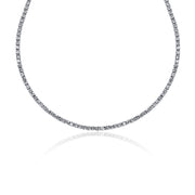 12.00 Cttw Round Diamond Tennis Necklace set in 14K White Gold