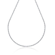 5.50 Cttw Round Diamond Tennis Necklace set in 14K White Gold