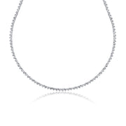 5.50 Cttw Round Diamond Tennis Necklace set in 14K White Gold