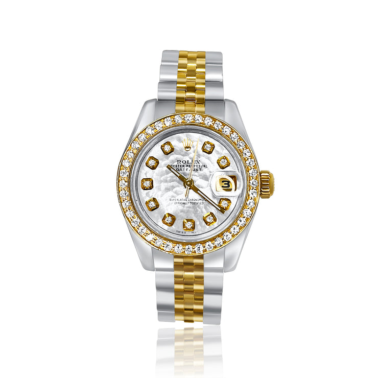 Pre-Owned Rolex 26mm Lady Datejust MOP Diamond Dial and Bezel Two Tone