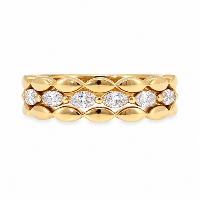 Marquise Natural Diamond Band