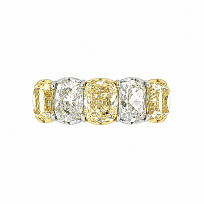 Cushion Natural Diamond Five Stone Ring