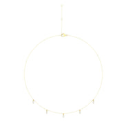 Marquise Diamond Station Necklace 14K Yellow Gold - The Diamond Factory