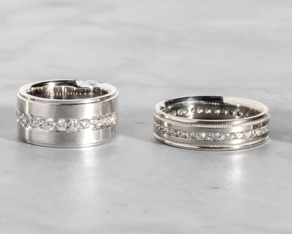 Mens stacked wedding rings | Beachweddingtips.com