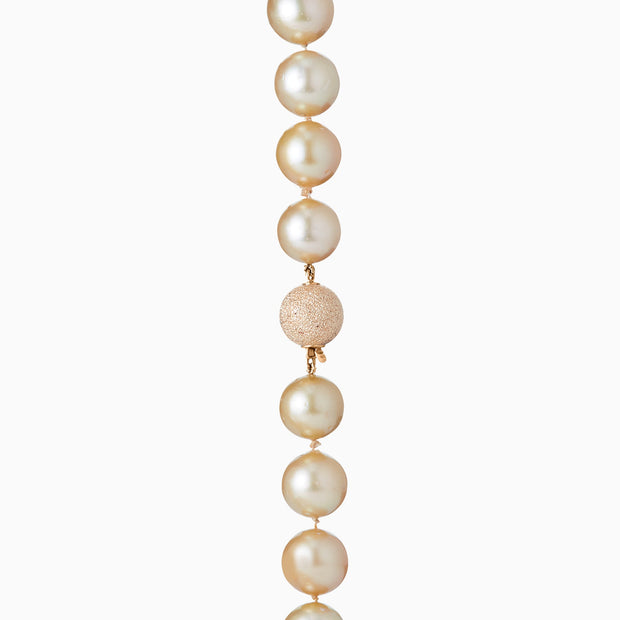 Natural Golden Pearl Necklace - The Diamond Factory