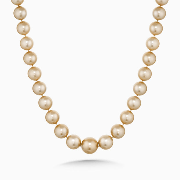 Natural Golden Pearl Necklace - The Diamond Factory
