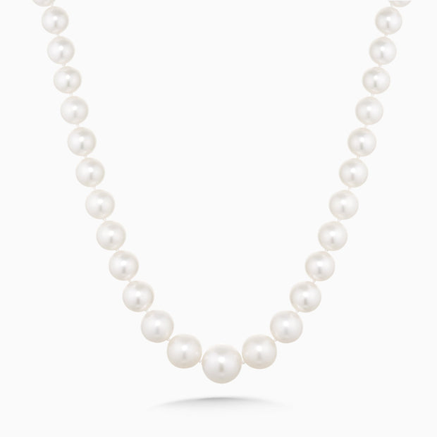 Natural South Sea White Pearl Necklace - The Diamond Factory