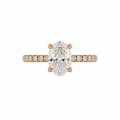Oval Cut Natural Diamond Ring