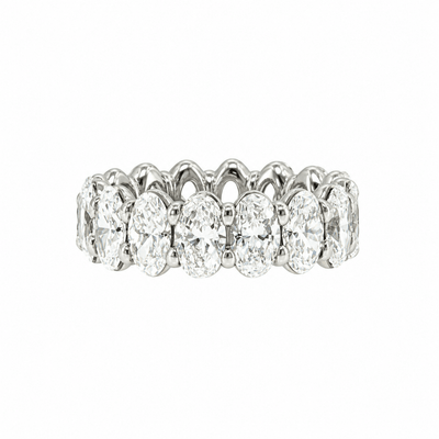 Oval Natural Diamond Eternity Band