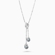 Pre - owned Henry Dunay Natural Diamond and Tahitian Pearl Necklace - The Diamond Factory