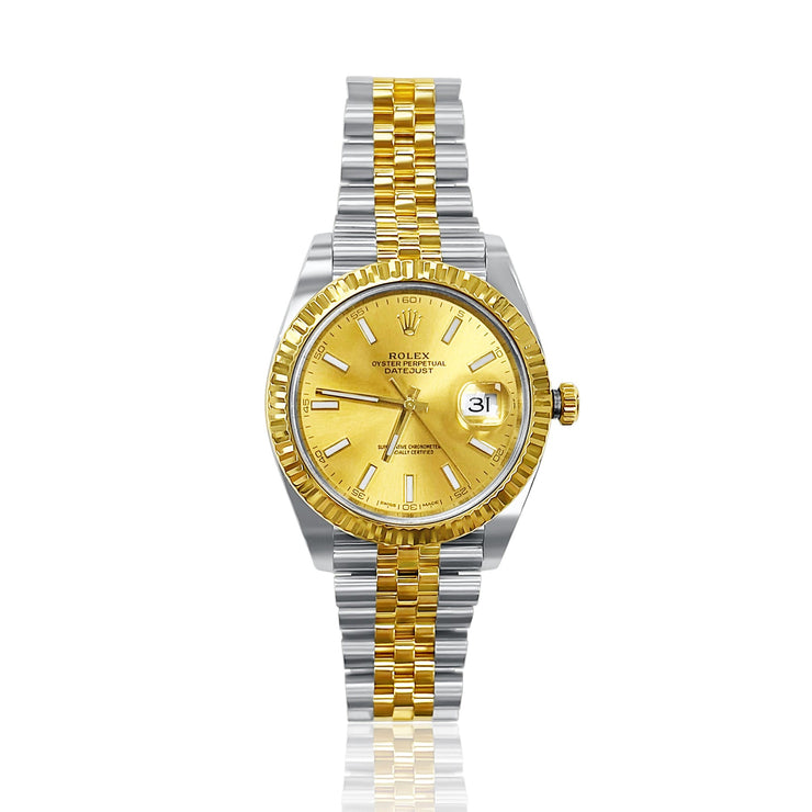 Pre - Owned Men's Rolex Gold Dial Two - Tone Watch - The Diamond Factory