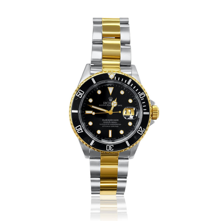 Pre - Owned Rolex Black Submariner 41MM Watch - The Diamond Factory