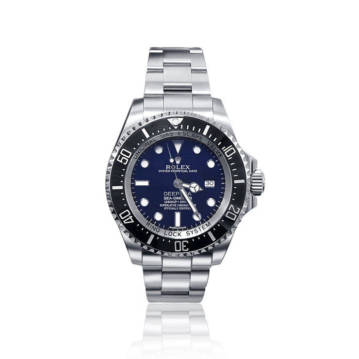 Pre - owned Rolex Stainless Steel Men's Deepsea Sea - Dweller with Blue Dial - The Diamond Factory