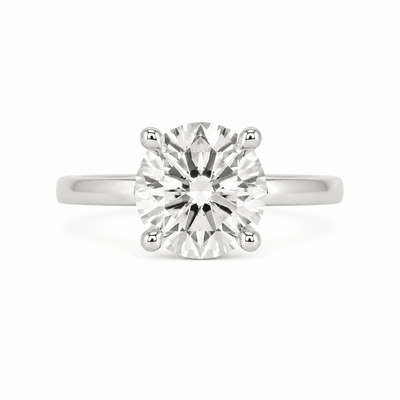 Round Cut Lab Grown Diamond Solitaire Ring