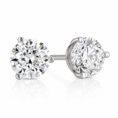 Round Lab Grown Diamond Stud Earrings