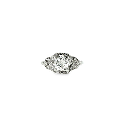 Vintage Inspired Old European Cut Natural Diamond Ring