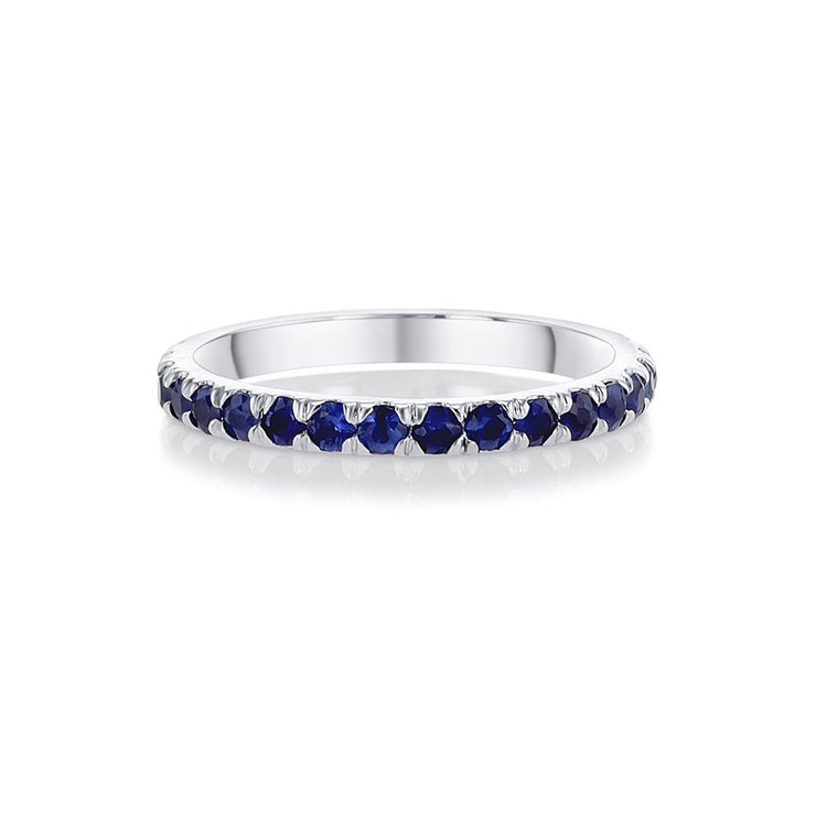 1.00 Carats Blue Sapphire Eternity Band - The Diamond Factory