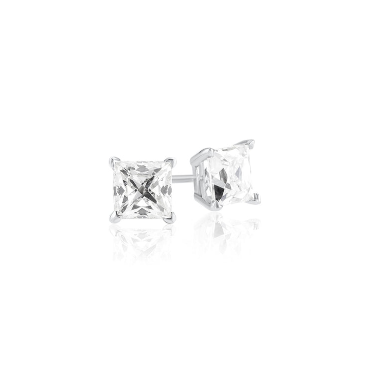 1.01 Carats French Cut Natural Diamond Stud Earrings - The Diamond Factory
