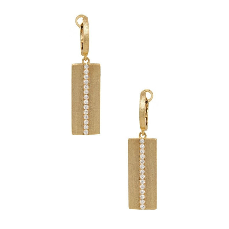 .28 Carats Natural Diamond Dangle Bar Earrings - The Diamond Factory