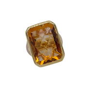 14K Yellow Gold Citrine Gemstone Fashion Ring