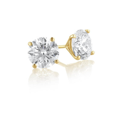 3.01 Carats Lab Grown Diamond Stud Earrings