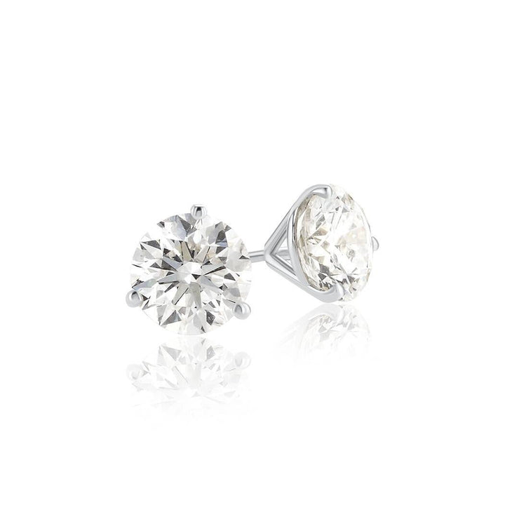 3.05 Carats Natural Diamond Stud Earrings - The Diamond Factory
