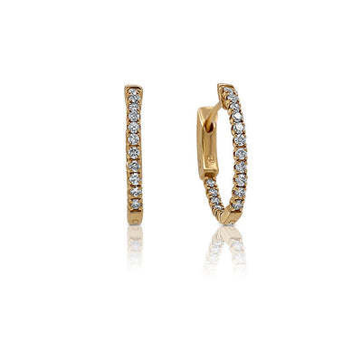 .49 Carat Natural Diamond Inside Out Hoop Earrings