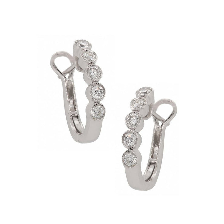.51 Carats Natural Diamond Huggie Earrings - The Diamond Factory