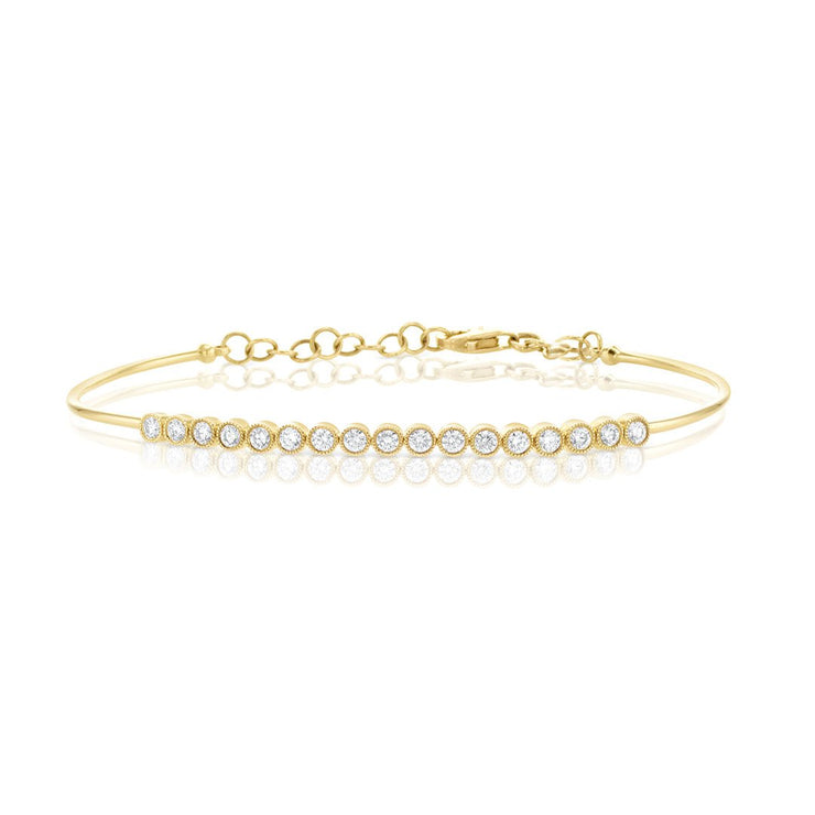 .56 Carats Natural Diamond Bezel Bangle - The Diamond Factory