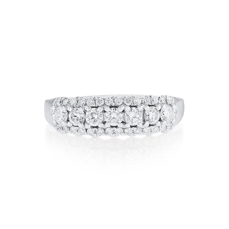 .66 Carats Natural Diamond Halo Band - The Diamond Factory