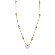 7.40 Carats Natural Diamond Solitaire Pendant With Diamonds by the Yard - The Diamond Factory