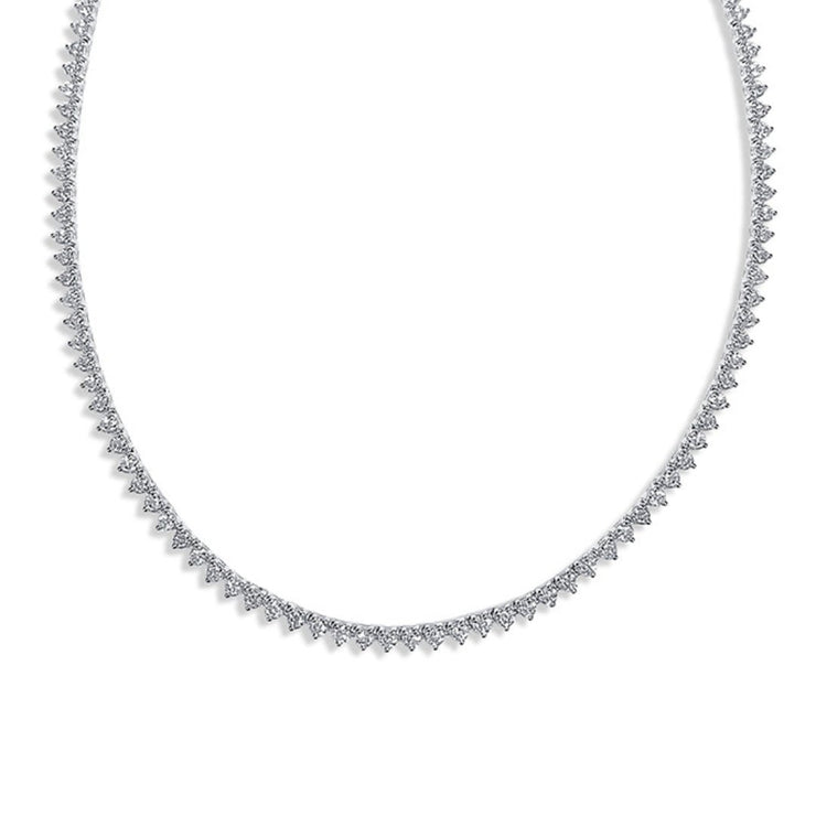 7.78 Carats Natural Diamond Tennis Necklace - The Diamond Factory
