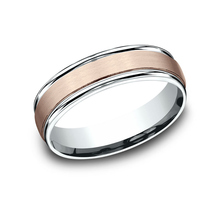 Men's 14K Two Tone Gold Band