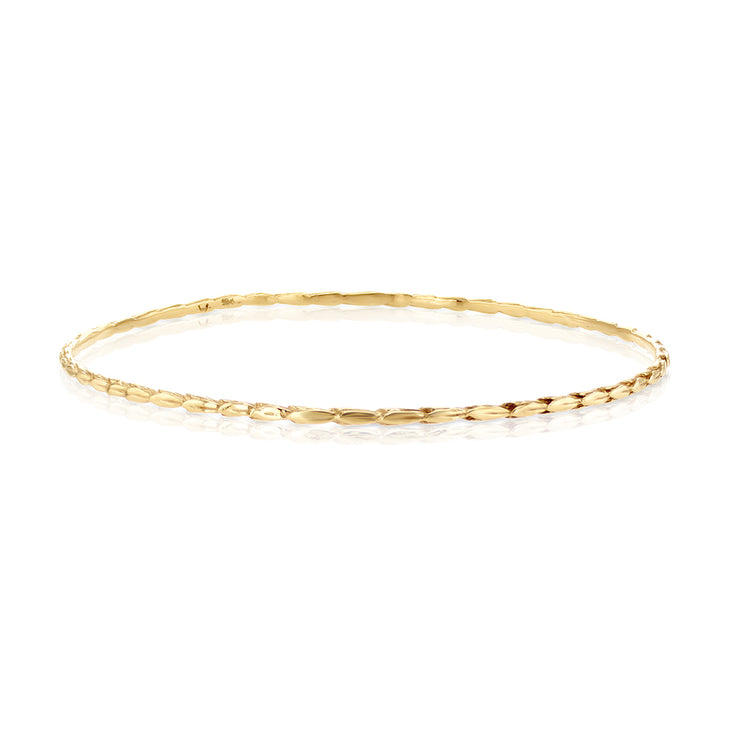 Thin 18K Rose Gold Bangle Bracelet