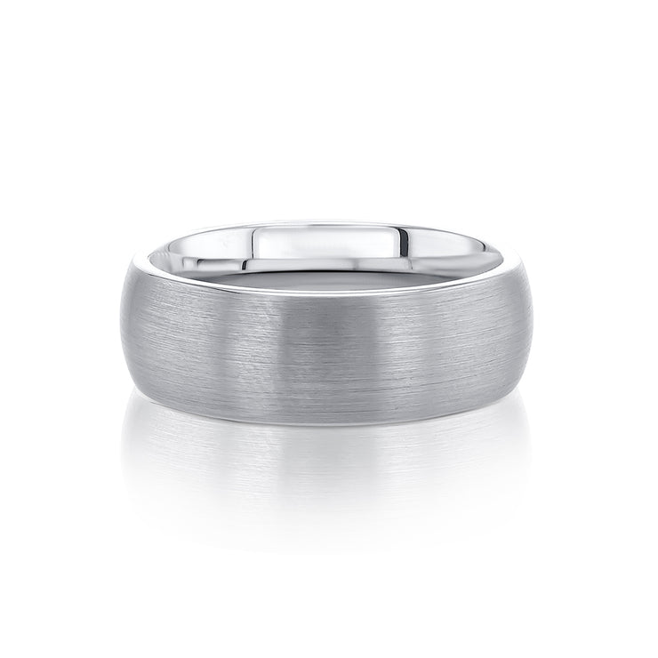 Men's Tungsten Domed Brushed Band